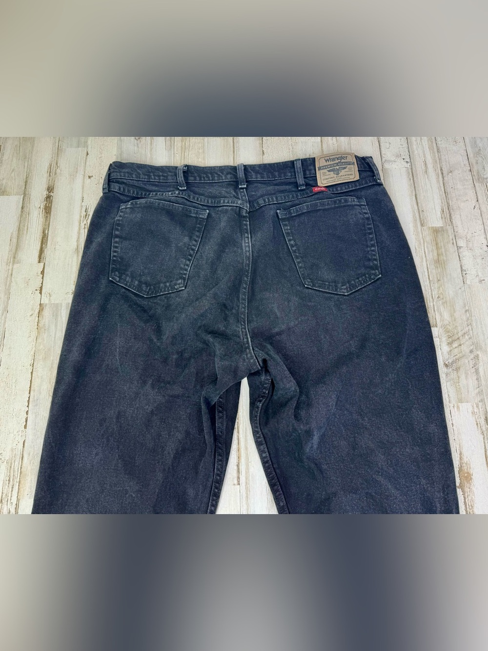 Wrangler Jeans Mens 40x32 Stretch Denim Black Pants - Picture 10 of 11